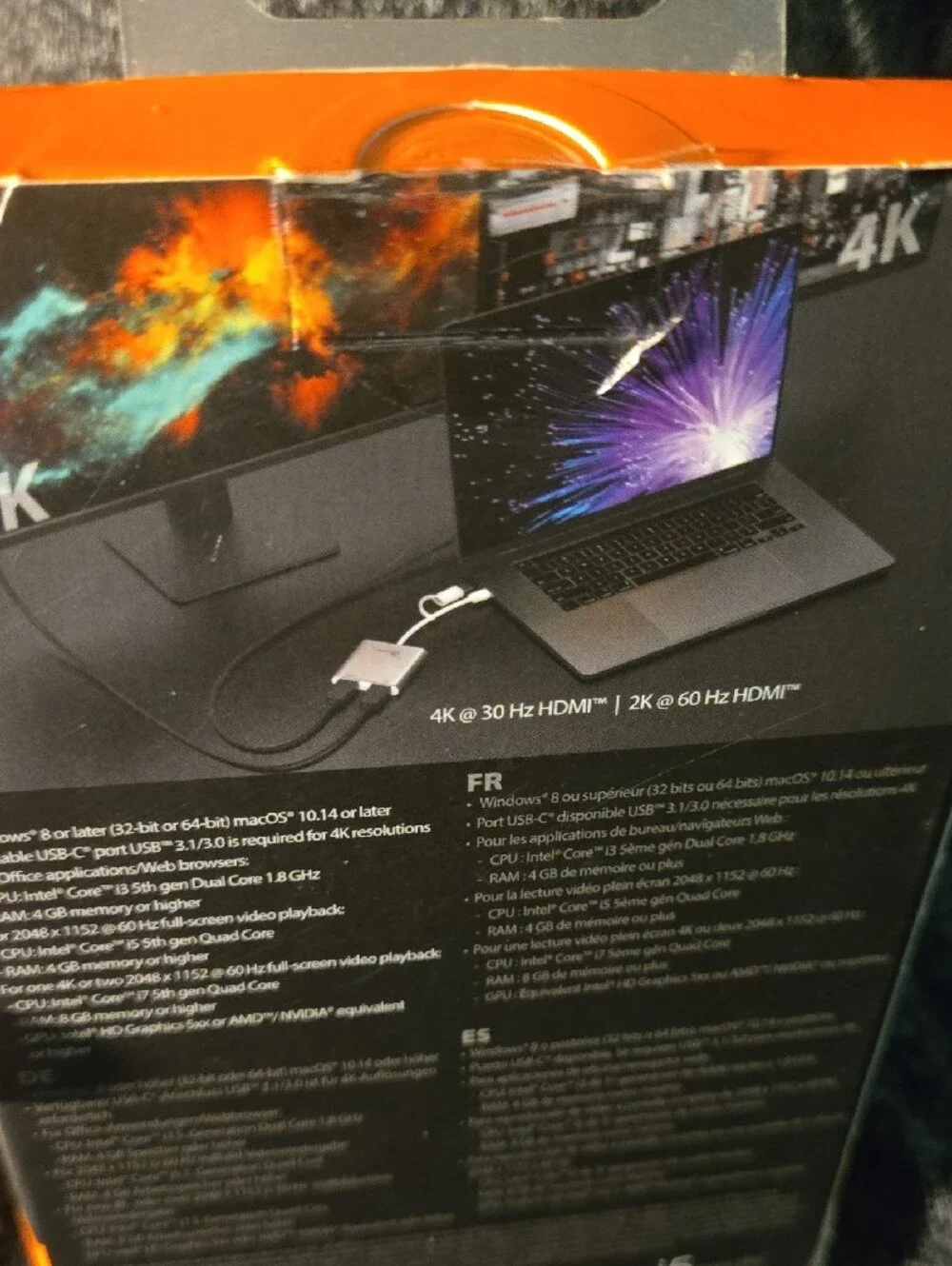 Silver USB-C to Dual HDMI Multi-Monitor Adapter